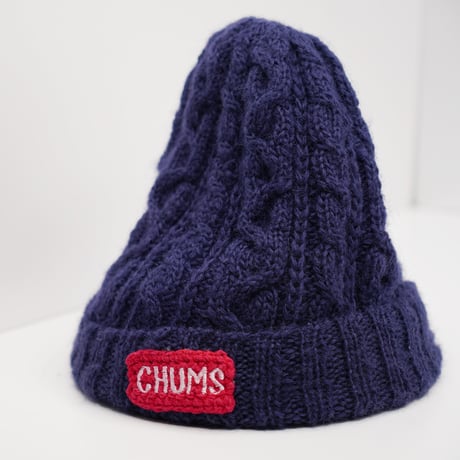 CHUMS・チャムス　ハンドメイドならではのあたたかみ溢れるニット帽　Nepal Knit Watch・ネパールニットワッチ（NAVY）（Used）