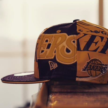NEW ERA・ニューエラ　 9FIFTY OF LOSLAK JERSE OSFA YEL PUR　NBA　LAKERS・レイカーズ　八村塁