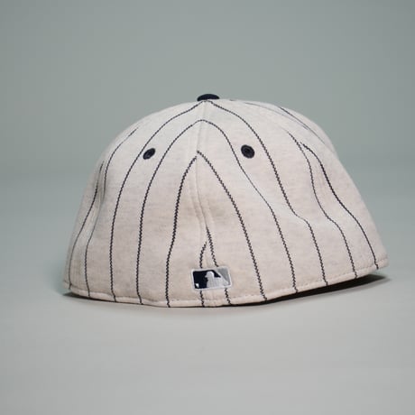 NEWERA・ニューエラ　  59FIFTY MLB Oatmeal Heather ニューヨーク・ヤンキース オートミール ネイビーバイザー