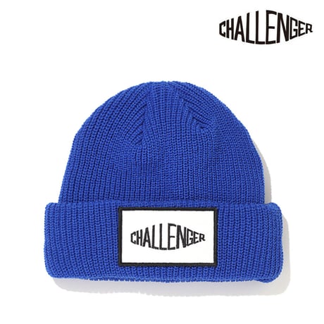 チャレンジャー CHALLENGER LOGO PATCH KNIT CAP BLUE