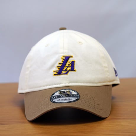 NEW ERA・ニューエラ 9TWENTY NBA Mini Logo ロサンゼルス・レイカーズ クローム/カーキ