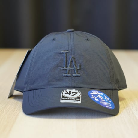 47BRAND フォーティーセブン キャップ 47 クリーンナップ ロサンゼルス・ドジャース brrr° 接触冷感 ブラック × ブラック トナルカラー
