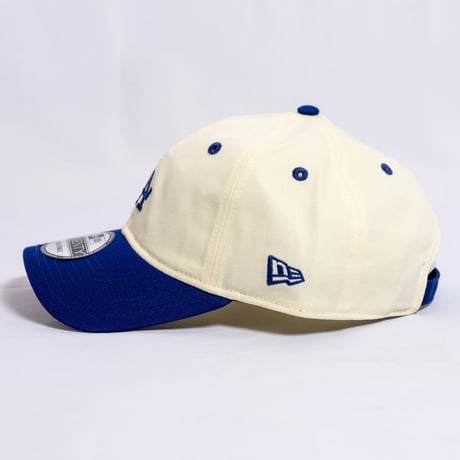 NEW ERA・ニューエラ　 9TWENTY MLB Side Logo ロサンゼルス・ドジャース ミニロゴ（クロームホワイト・ダークロイヤルバイザー）　大谷翔平　SHOHEI OHTANI