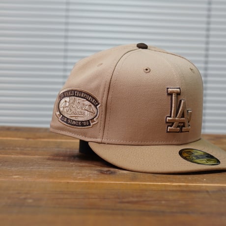 NEWERA・ニューエラ　59FIFTY Iced Latte ロサンゼルス・ドジャース キャメル カーキバイザー