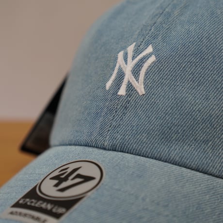 47BRAND フォーティーセブン キャップ 47 クリーンナップ ニューヨーク・ヤンキース DENIM デニム ライトブルー