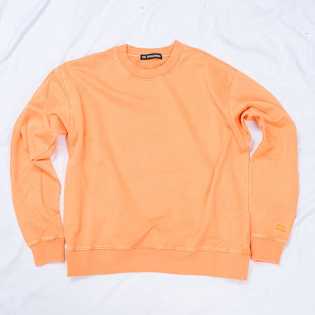 daze & easy ロゴ刺繍スウェット「THE DYE 顔料染め裏毛」DE SINGSMAN（オレンジ）