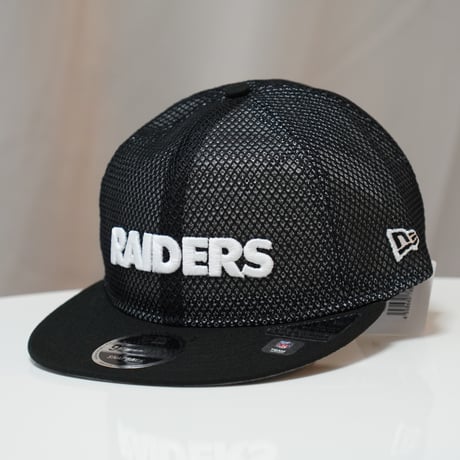 NEW ERA・ニューエラ RC 9FIFTY Flat Visor powered by GORO (min-nano) ラスベガス・レイダース ダブルメッシュ ブラックメッシュ/ブラック