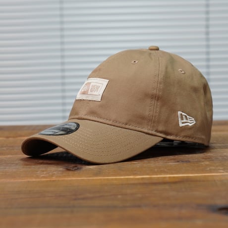 NEWERA・ニューエラ　9TWENTY Box Logo ボックスロゴ ウーブンパッチ カーキ