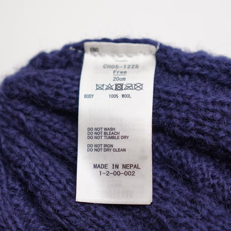CHUMS・チャムス　ハンドメイドならではのあたたかみ溢れるニット帽　Nepal Knit Watch・ネパールニットワッチ（NAVY）（Used）
