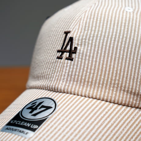 47BRAND フォーティーセブン キャップ 47 クリーンナップ ロサンゼルス・ドジャース SEERSUCKER シアサッカー ベージュ
