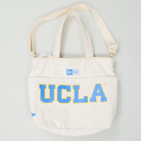 NEW ERA・ニューエラ　ユーティリティキャンバストート　14L　UCLA ナチュラル × マリンブルー メリットゴールド