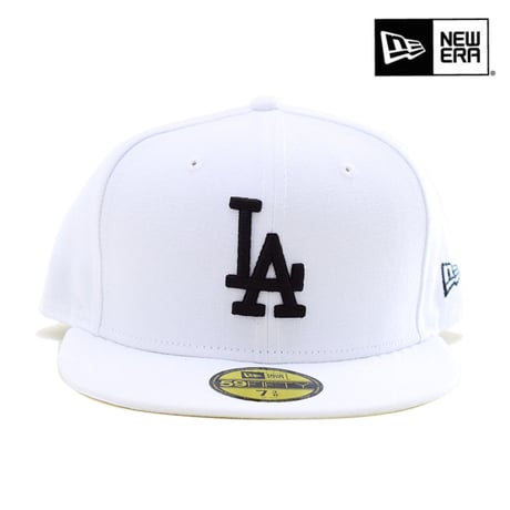 NEW ERA・ニューエラ　 59FIFTY NEW ERA LOSDOD WHITE BLACK　Los Angers Dodgers・ロサンゼルス・ドジャース　大谷翔平　SHOHEI OHTANI