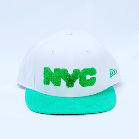 NEW ERA・ニューエラ　【ゴルフ】 9FIFTY Original Fit NYC チャンキーロゴ（ホワイト グリーンバイザー）