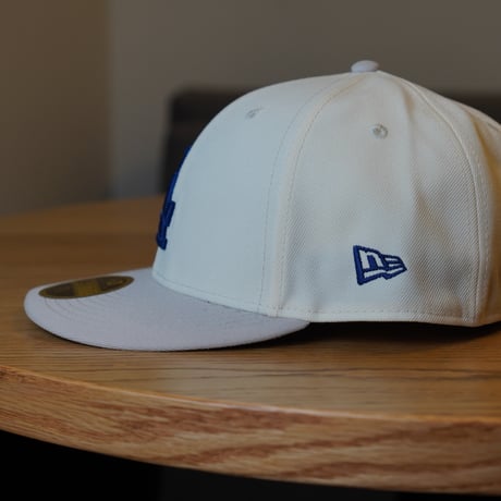 NEWERA・ニューエラ　LP 59FIFTY White Pack ロサンゼルス・ドジャース クローム ストーンバイザー