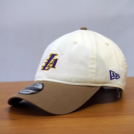 NEW ERA・ニューエラ 9TWENTY NBA Mini Logo ロサンゼルス・レイカーズ クローム/カーキ