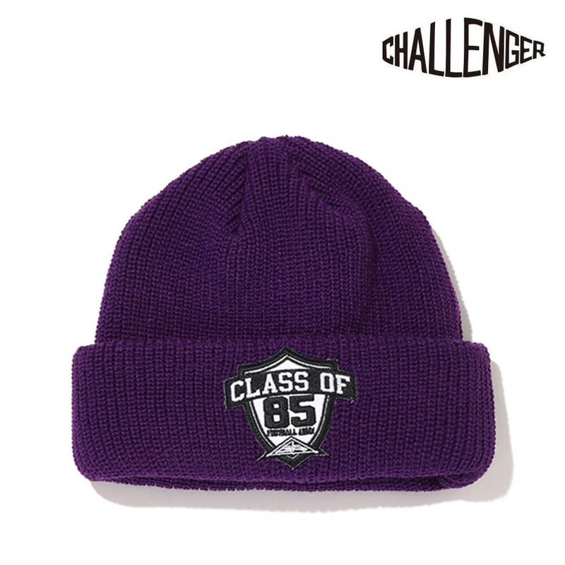 チャレンジャー CHALLENGER CLASS OF 85 KNIT CAP PURPLE