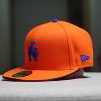 NEW ERA・ニューエラ　59FIFTY MLB Upside Down ニューヨーク・メッツ オレンジ