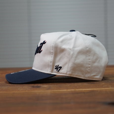 47BRAND デトロイトタイガース フォーティーセブン キャップ ’47 MLB タイガース キャップ Double Header Script Shot Hitch ホワイト ネイビー