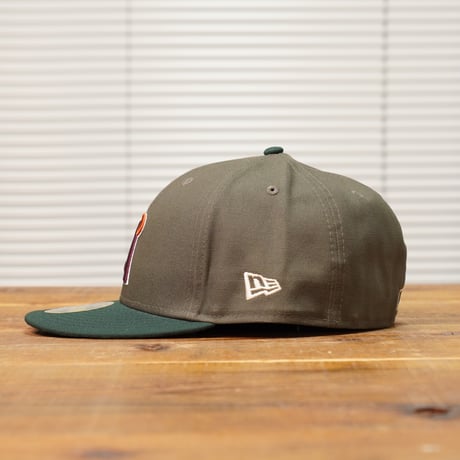NEWERA・ニューエラ　LP 59FIFTY Duck Canvas ダックキャンバス カリフォルニア・エンゼルス クーパーズタウン モス ダークグリーンバイザー