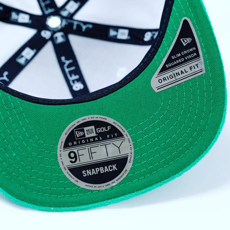 NEW ERA・ニューエラ　【ゴルフ】 9FIFTY Original Fit NYC チャンキーロゴ（ホワイト グリーンバイザー）