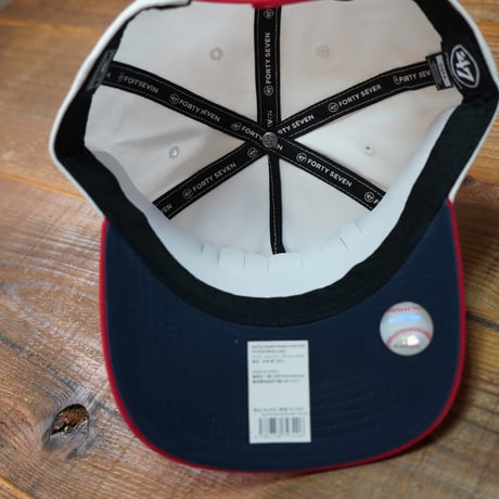 47BRAND ボストンレッドソックス フォーティーセブン キャップ ’47 Double Header Script Shot Hitch Cap ホワイト レッド