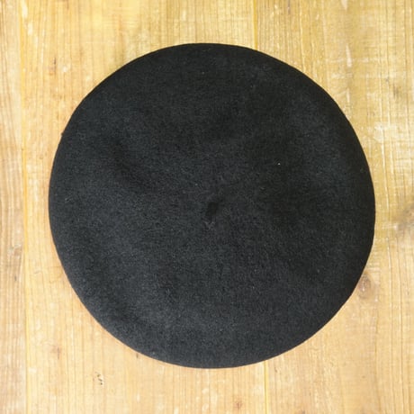 HUNTISM ハンティズム Beret / Black ウール素材ベレー帽 htm233014 ブラック
