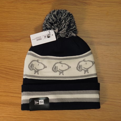 シカゴ・カブス　NEW ERA　ニット帽　ポンポン　オールドロゴ ベーシック カフニット Cotton Knit コットン シカゴ・カブス ネイビー