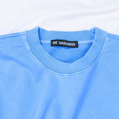 daze & easy ロゴ刺繍スウェット「THE DYE 顔料染め裏毛」DE SINGSMAN（ブルー）