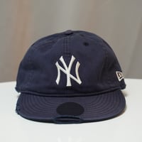 NEW ERA・ニューエラ 9THIRTY powered by GORO (min-nano) ニューヨーク・ヤンキース ダメージ/パッカブルバイザー/モンレーウォッシュ ネイビー
