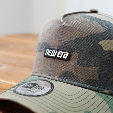 NEWERA・ニューエラ　9FORTY A-Frame Super Heavy Wash Racer Logo ウッドランドカモ