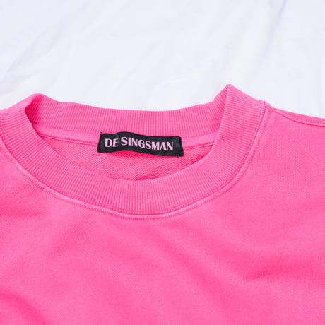 daze & easy ロゴ刺繍スウェット「THE DYE 顔料染め裏毛」DE SINGSMAN（ピンク）