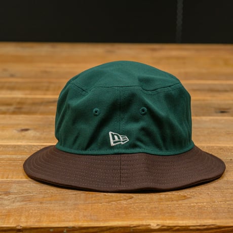 NEW ERA・ニューエラ　 バケット01 Beef and Broccoli ダークグリーン バーントウッドブリム（M/Lサイズ）