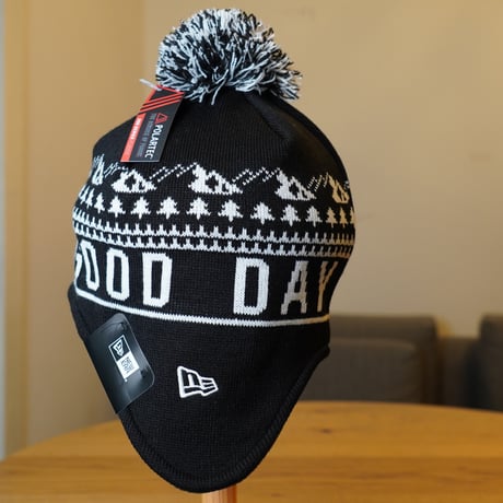 NEWERA・ニューエラ ポンポンニット イヤーフラップ Angler Collection GOOD DAY POLARTEC 200 ブラック【ニューエラアウトドア】14344494