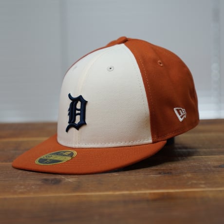 NEWERA・ニューエラ　LP 59FIFTY MLB 2-Tone デトロイト・タイガース クロームホワイト/ラストオレンジ
