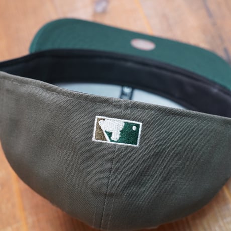 NEWERA・ニューエラ　LP 59FIFTY Duck Canvas ダックキャンバス カリフォルニア・エンゼルス クーパーズタウン モス ダークグリーンバイザー