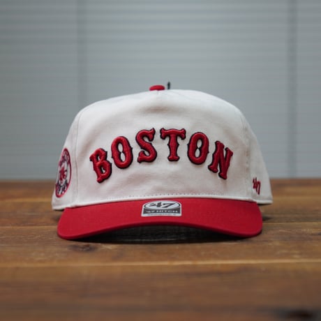 47BRAND ボストンレッドソックス フォーティーセブン キャップ ’47 Double Header Script Shot Hitch Cap ホワイト レッド