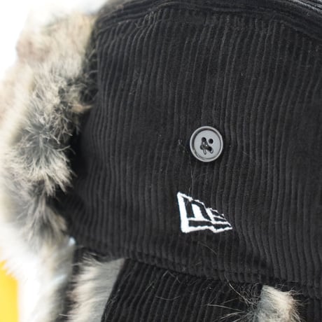 NEW ERA・ニューエラ　トラッパー コーデュロイ　The Trapper CORDUROY  NEW ERA ロゴ ブラック（Lサイズ）