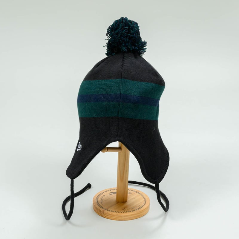 NEWERA・ニューエラ ポンポンニット イヤーフラップ Ear Flap ブラック