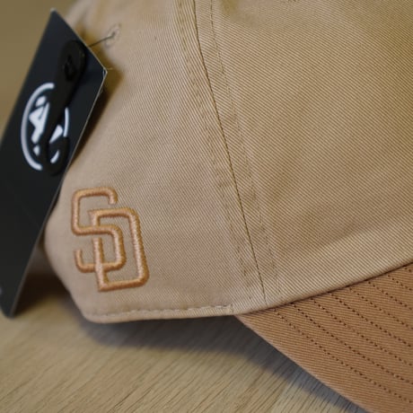 47BRAND フォーティーセブン キャップ 47 クリーンナップ サンディエゴ・パドレス YUKARI HAYASHI Visor Logo カーキ / キャメル