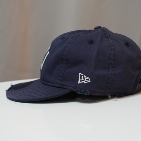 NEW ERA・ニューエラ 9THIRTY powered by GORO (min-nano) ニューヨーク・ヤンキース ダメージ/パッカブルバイザー/モンレーウォッシュ ネイビー