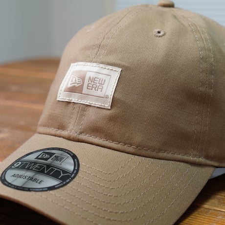 NEWERA・ニューエラ　9TWENTY Box Logo ボックスロゴ ウーブンパッチ カーキ