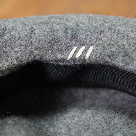 HUNTISM ハンティズム Beret / Grey ウール素材ベレー帽 htm233014 グレー