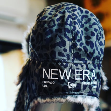 NEW ERA・ニューエラ　トラッパー The Trapper NEW ERA ロゴ オリーブレオパードカモ（Lサイズ）