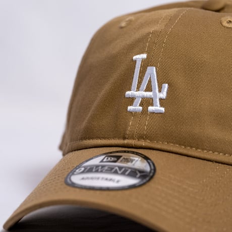 NEW ERA・ニューエラ　 9TWENTY MLB Side Logo ロサンゼルス・ドジャース ミニロゴ（カーキ）　大谷翔平　SHOHEI OHTANI