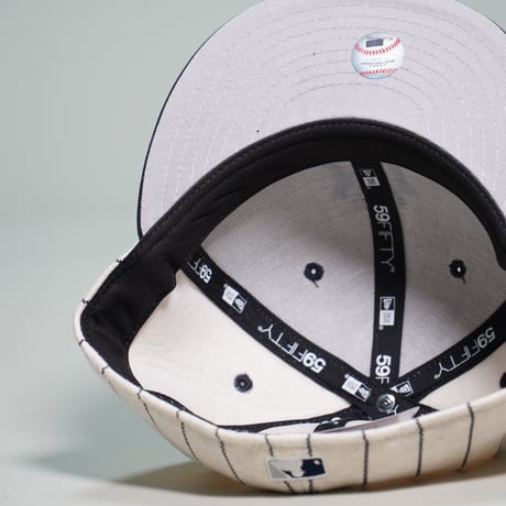 NEWERA・ニューエラ　  59FIFTY MLB Oatmeal Heather ニューヨーク・ヤンキース オートミール ネイビーバイザー