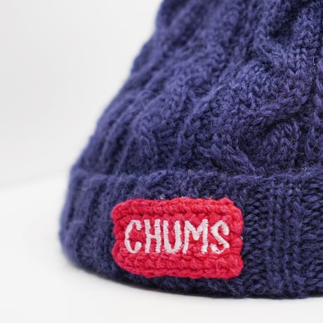 CHUMS・チャムス　ハンドメイドならではのあたたかみ溢れるニット帽　Nepal Knit Watch・ネパールニットワッチ（NAVY）（Used）