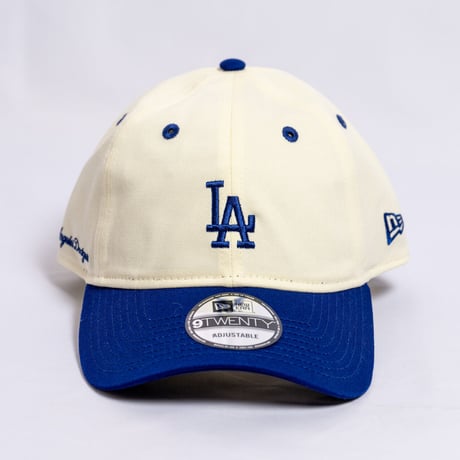 NEW ERA・ニューエラ　 9TWENTY MLB Side Logo ロサンゼルス・ドジャース ミニロゴ（クロームホワイト・ダークロイヤルバイザー）　大谷翔平　SHOHEI OHTANI