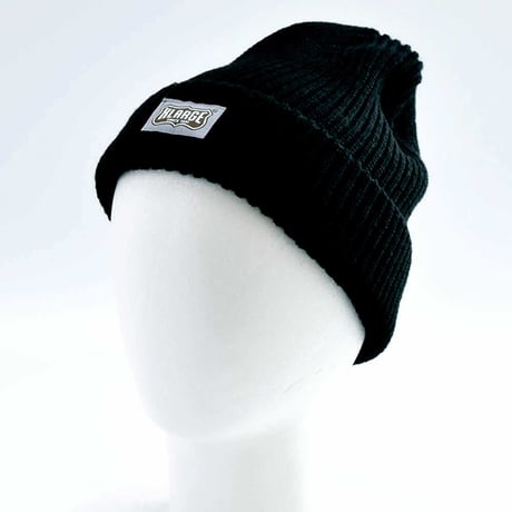 エクストララージ XLARGE WORK LOGO PATCHED CUFF BEANIE BLACK