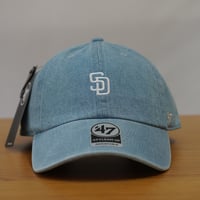 47BRAND フォーティーセブン キャップ 47 クリーンナップ サンディエゴ・パドレス DENIM デニム ライトブルー