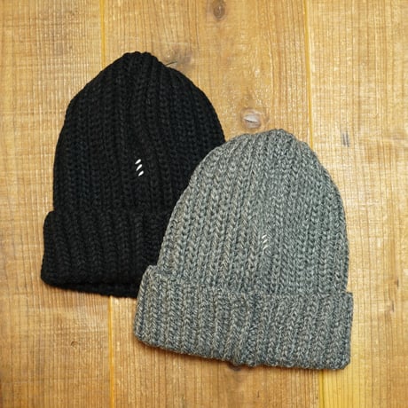 HUNTISM ハンティズム ローゲージ ニットキャップ LG Knit Cap / Black htm253013 ブラック